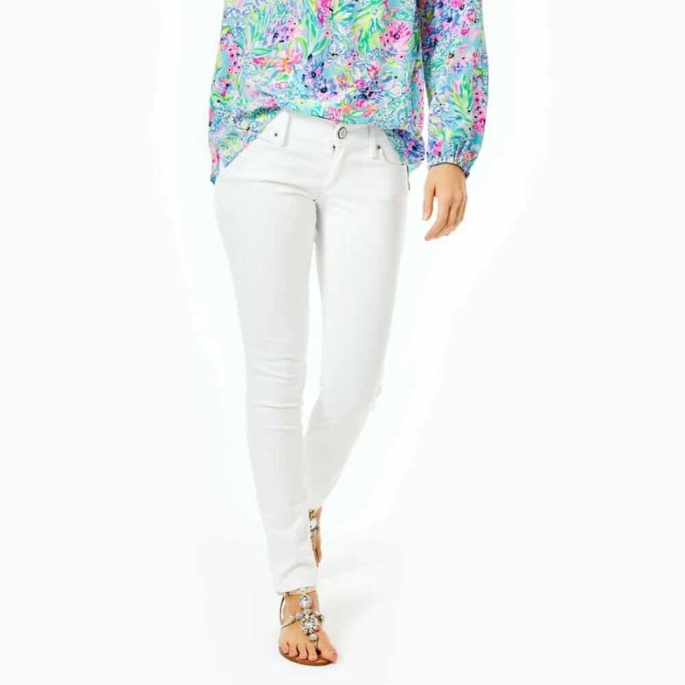 Women's Lilly Pulitzer Worth Skinny White Pants Size 0